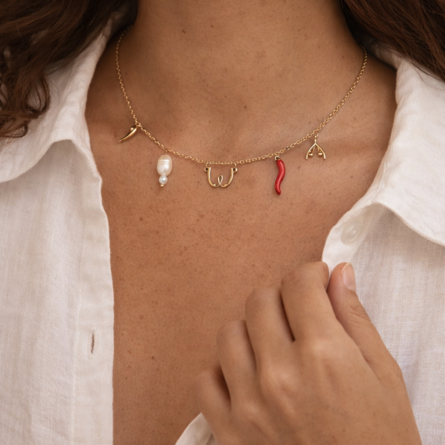 Gold Charm Necklace