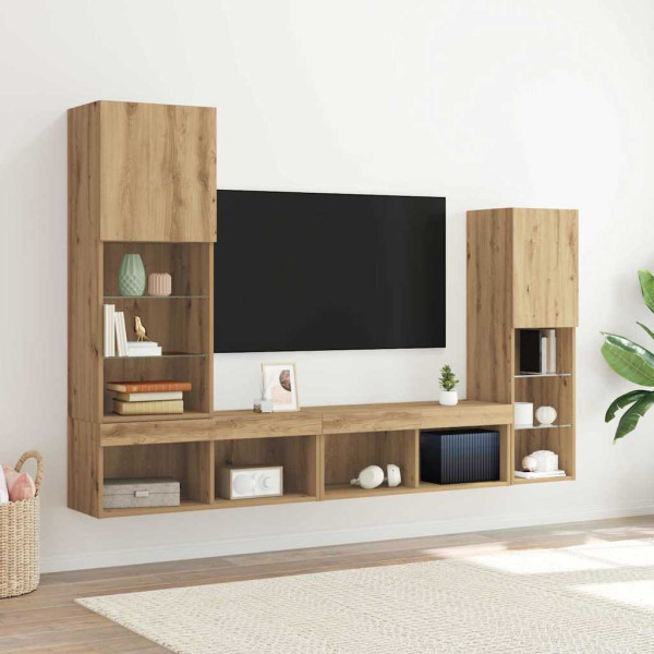 Szafka pod telewizor 4 szt .dąb artisan 40.5 x 30 x 102 cm
