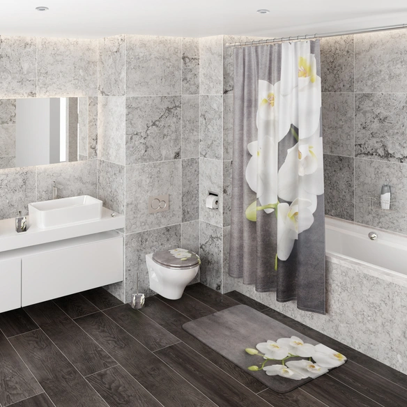 Badteppich »Pretty«, grau, Polyester