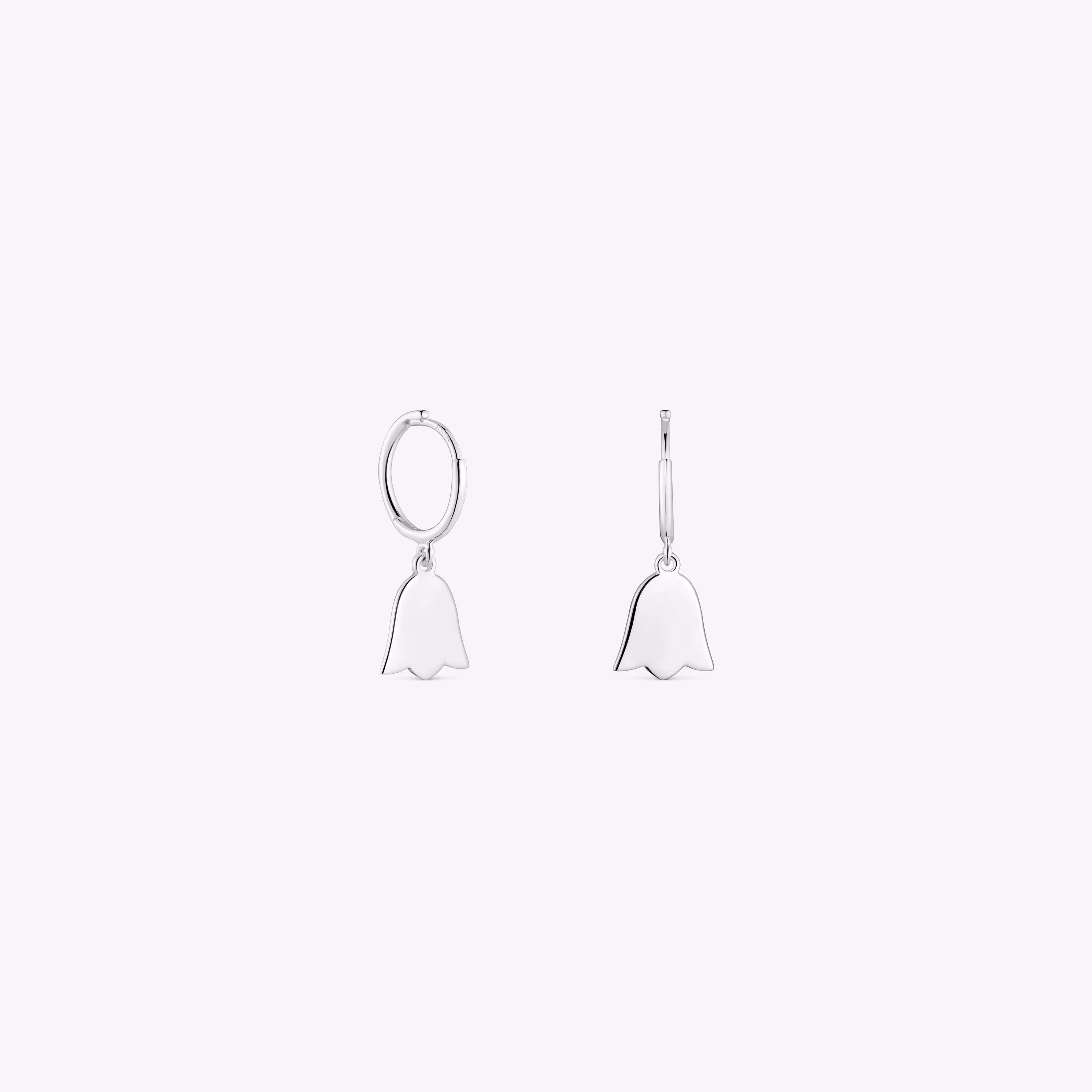 Pendientes de aro motivo tulipán de plata TOUS Motivos