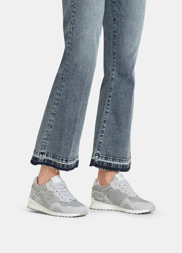 Sneakers glitter e mesh