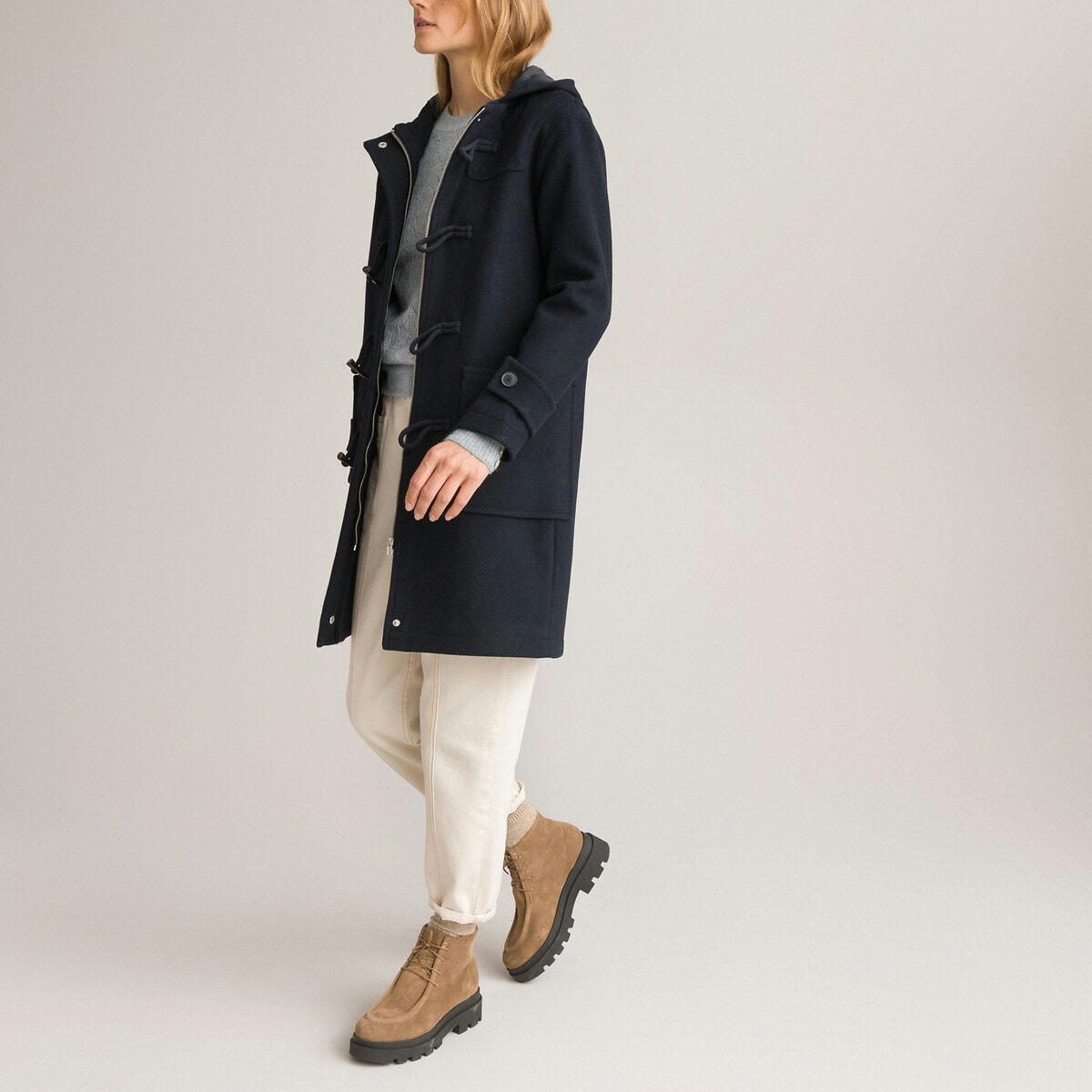 Duffle-coat en drap de laine