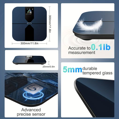 NNETM Smart Body Scale with Color Screen & App Sync