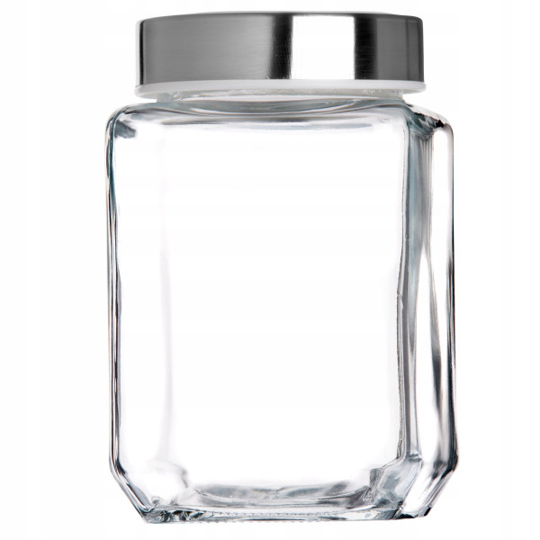 KADAX Szklany pojemnik na żywność 700 ml, biały