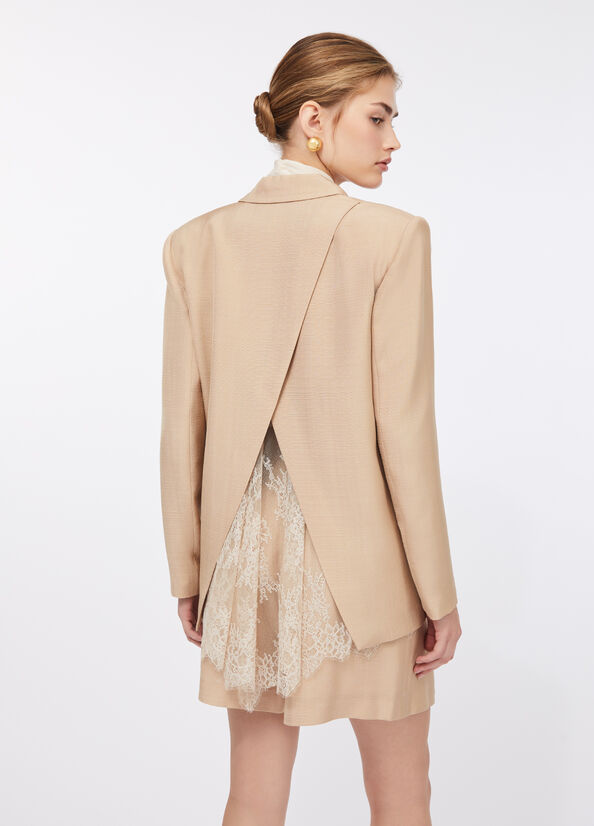 Blazer con dettaglio in pizzo