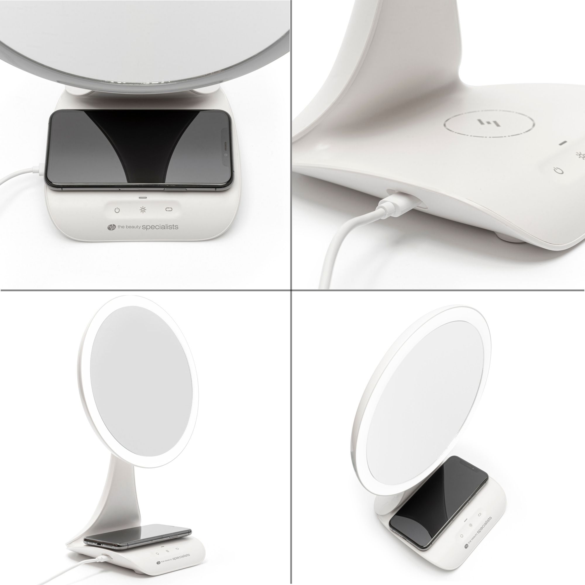 Rio Rio 5 x Magnification LED Makeup Mirror with Wireless Charging Station