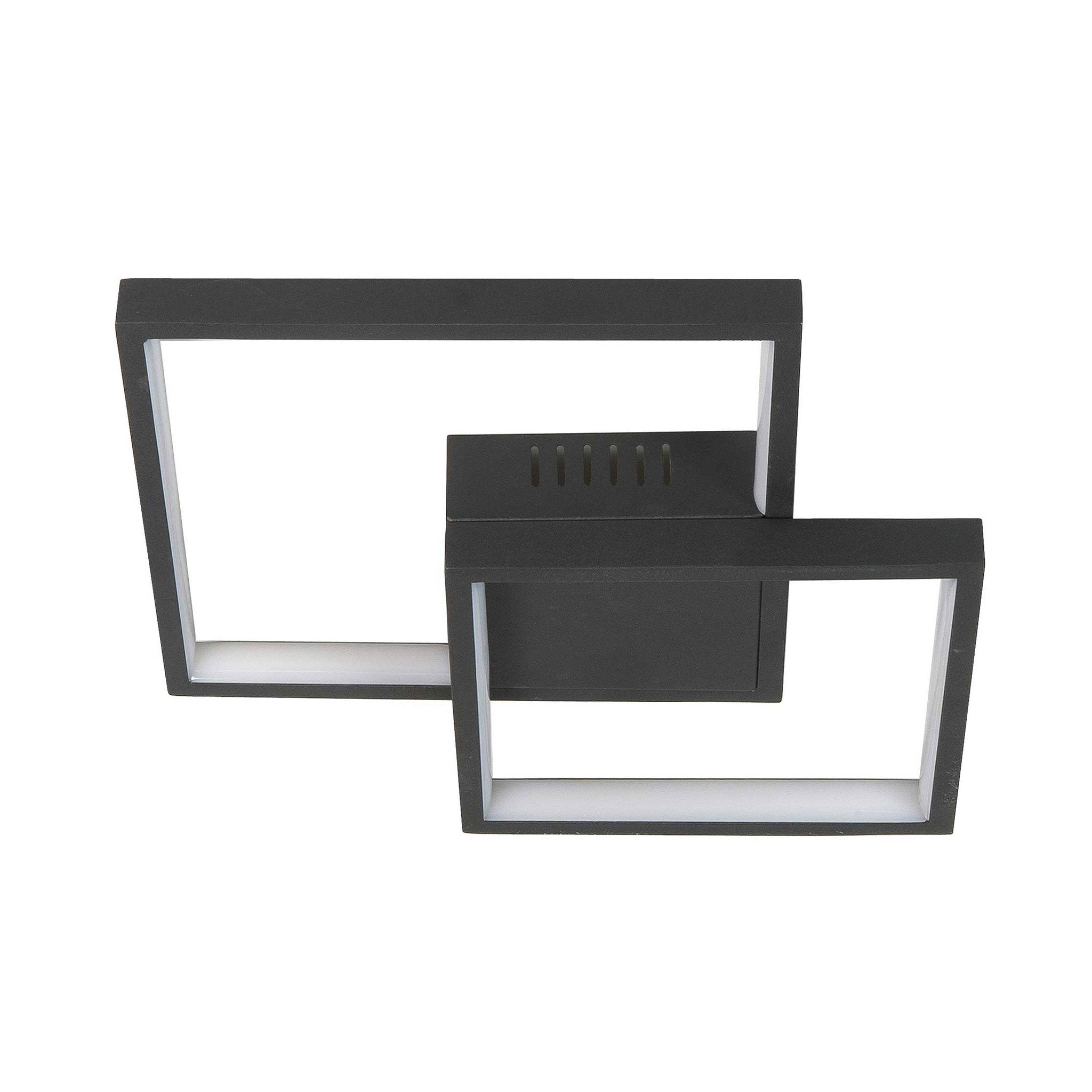 Highlight plafondlamp Piazza - 1 lichts - 32 x 6  cm - zwart