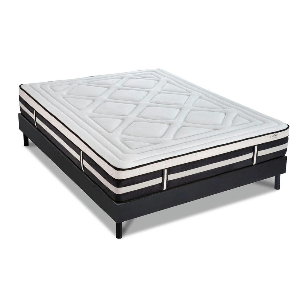 CALLIOPE - Ensemble Matelas à Mémoire de forme h28cm et sommier bois 160x200