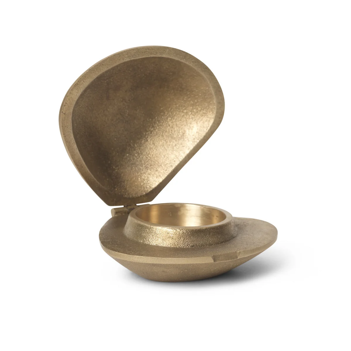 Ferm Living - Clam Teelichthalter, messing
