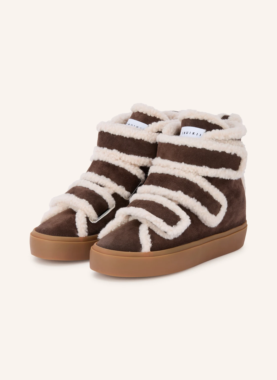 INUIKII Hightop-Sneaker SHEARLING VELCRO WEDGE