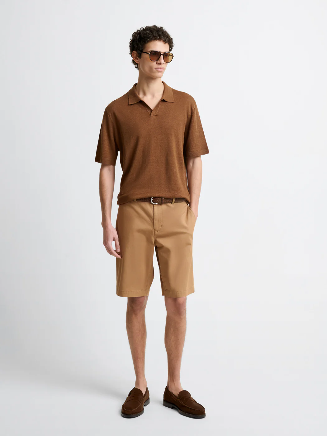 Bermuda slim taille semi-élastiquée