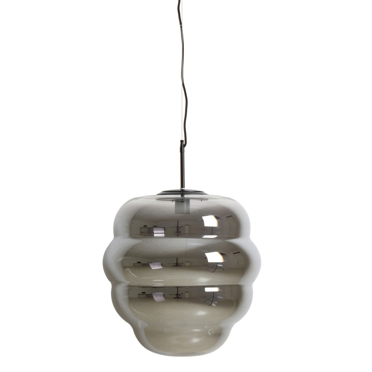 Light & Living hanglamp Misty - grijs - Ø45cm
