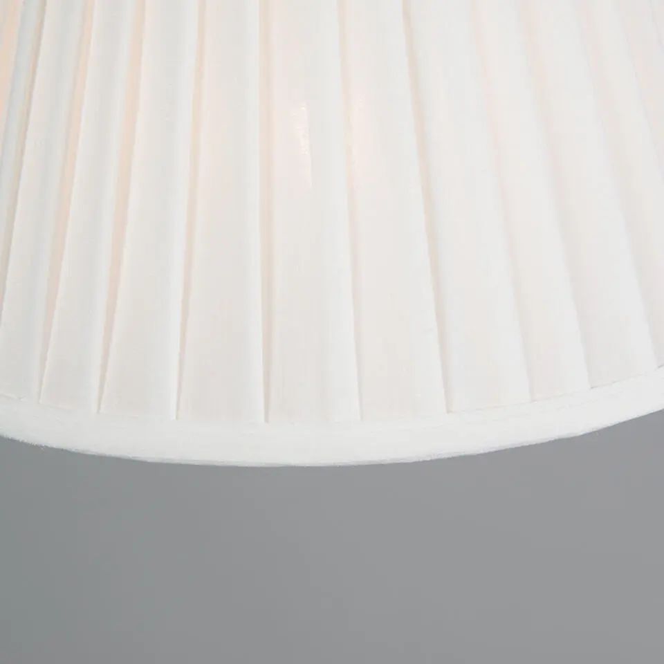 Qazqa rond plisse cr&egrave;me