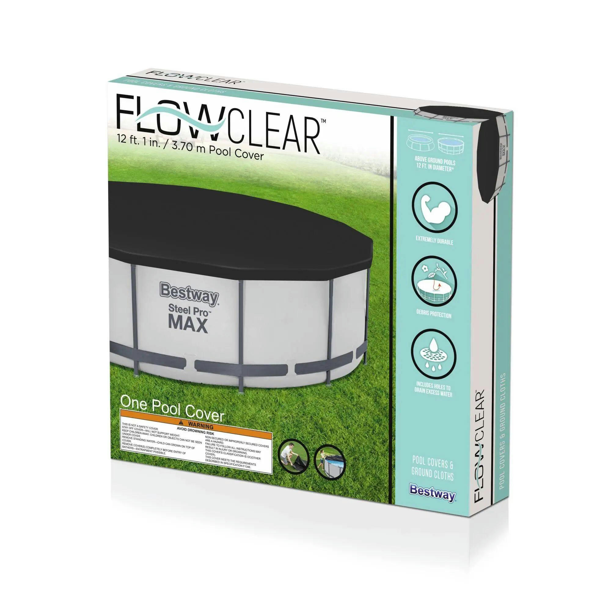Bestway Flowclear™ Steel Pro Frame Debris Pool Cover, 12-ft