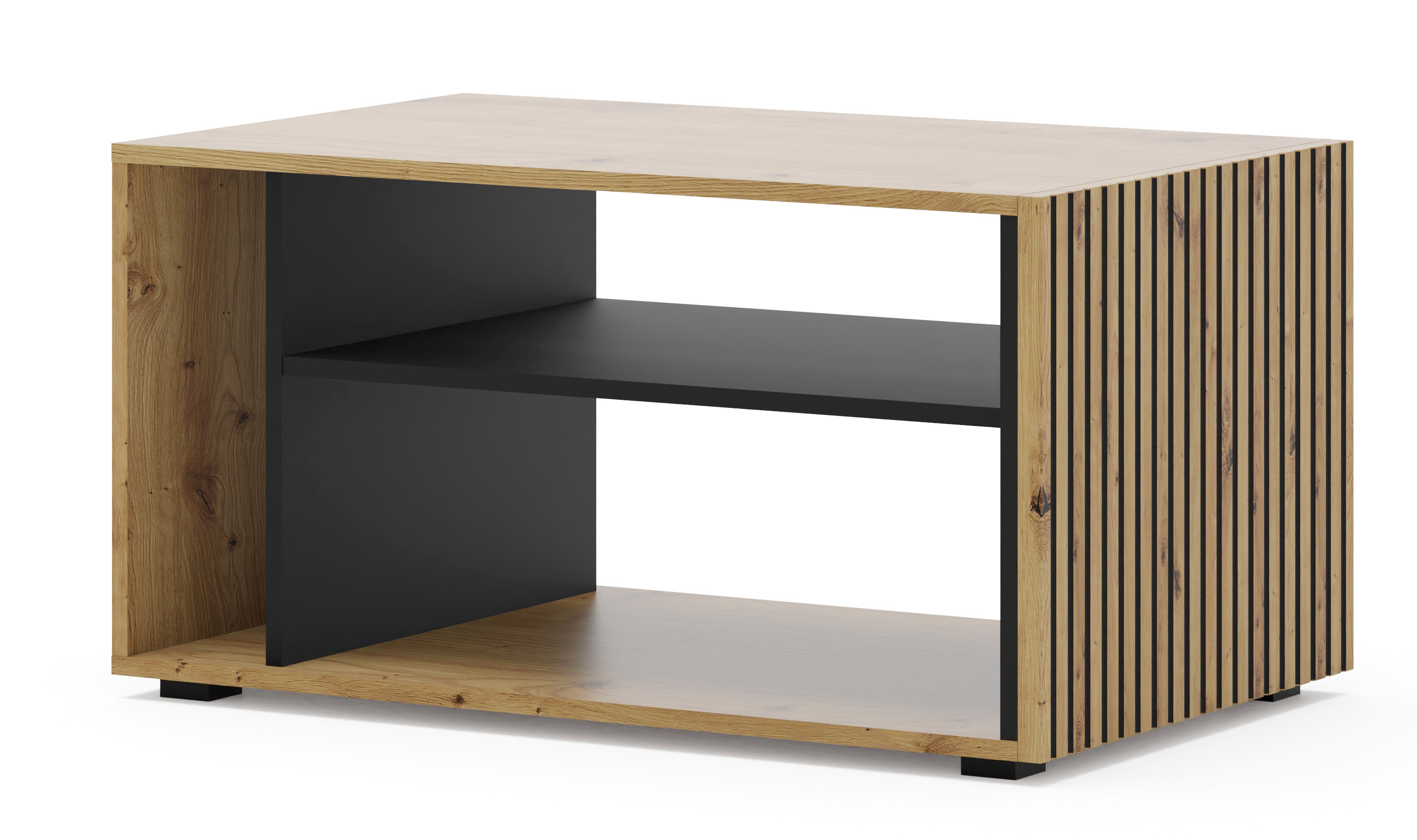 Stolik kawowy ława AURIS 87x55 cm dąb artisan / czarny mat