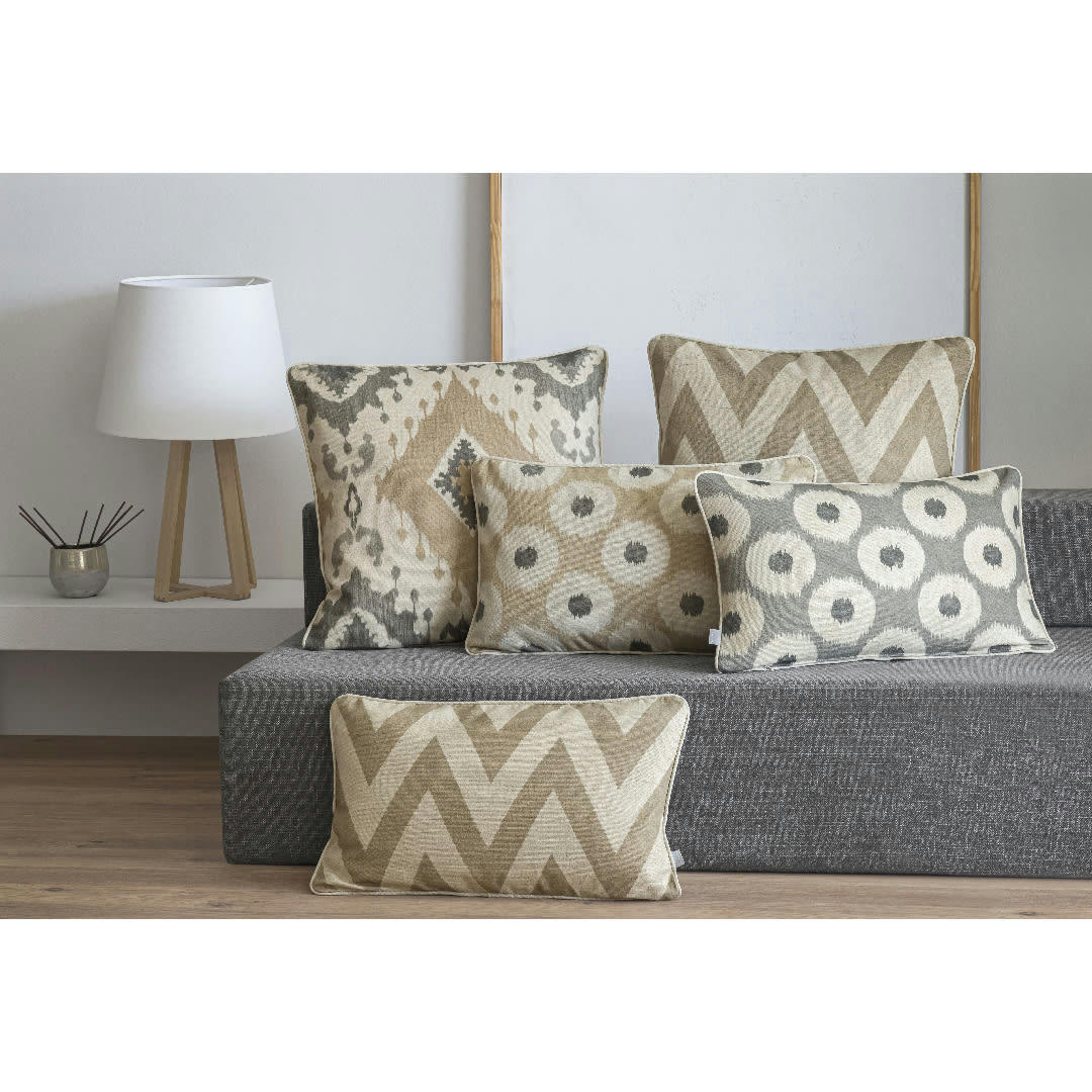 MEENA - 2 Housses de coussins 30x50 cm lin