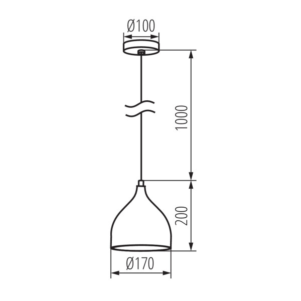 Lampa wisząca LightLogic LL TOTT E27 B 66142 czarna zwis loft regulacja do