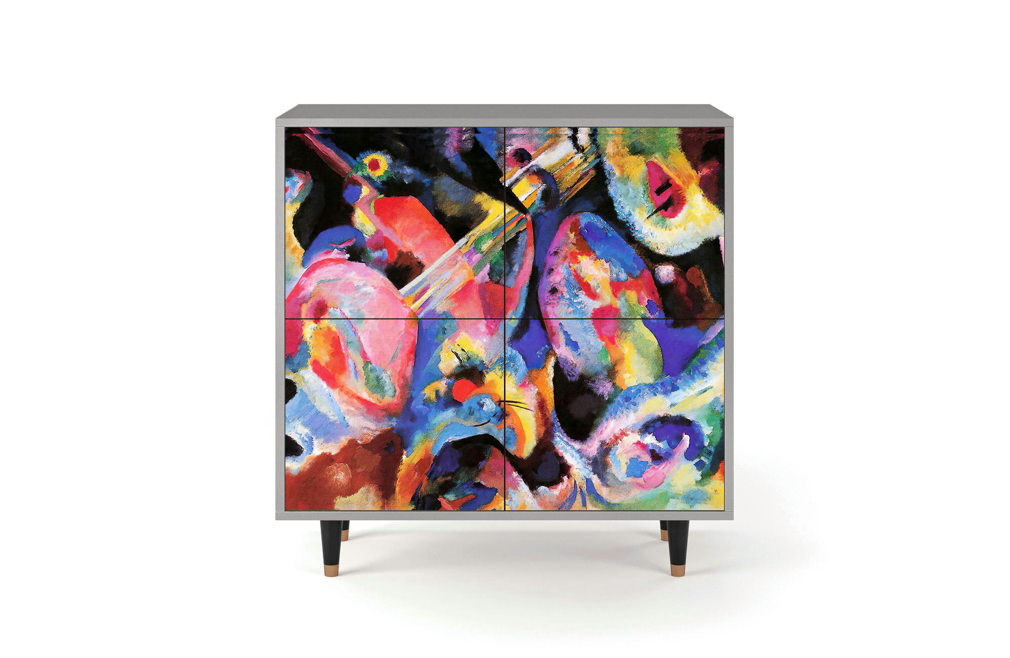KANDINSKY - Buffet  multicolore 4 portes L 94 cm
