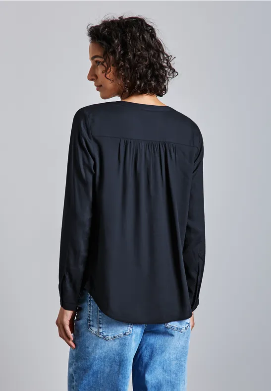 Basic Bluse in Unifarbe