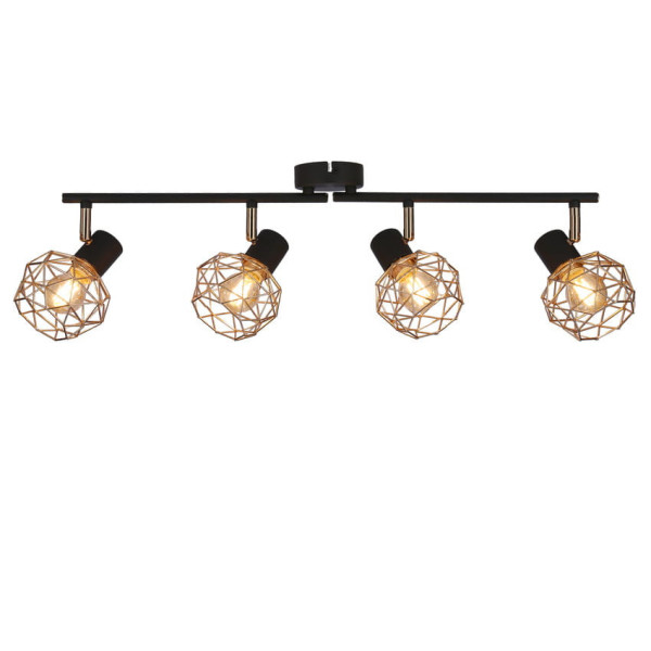 Lampa sufitowa czarno-miedziana ACROBAT 4xE14x40W Candellux