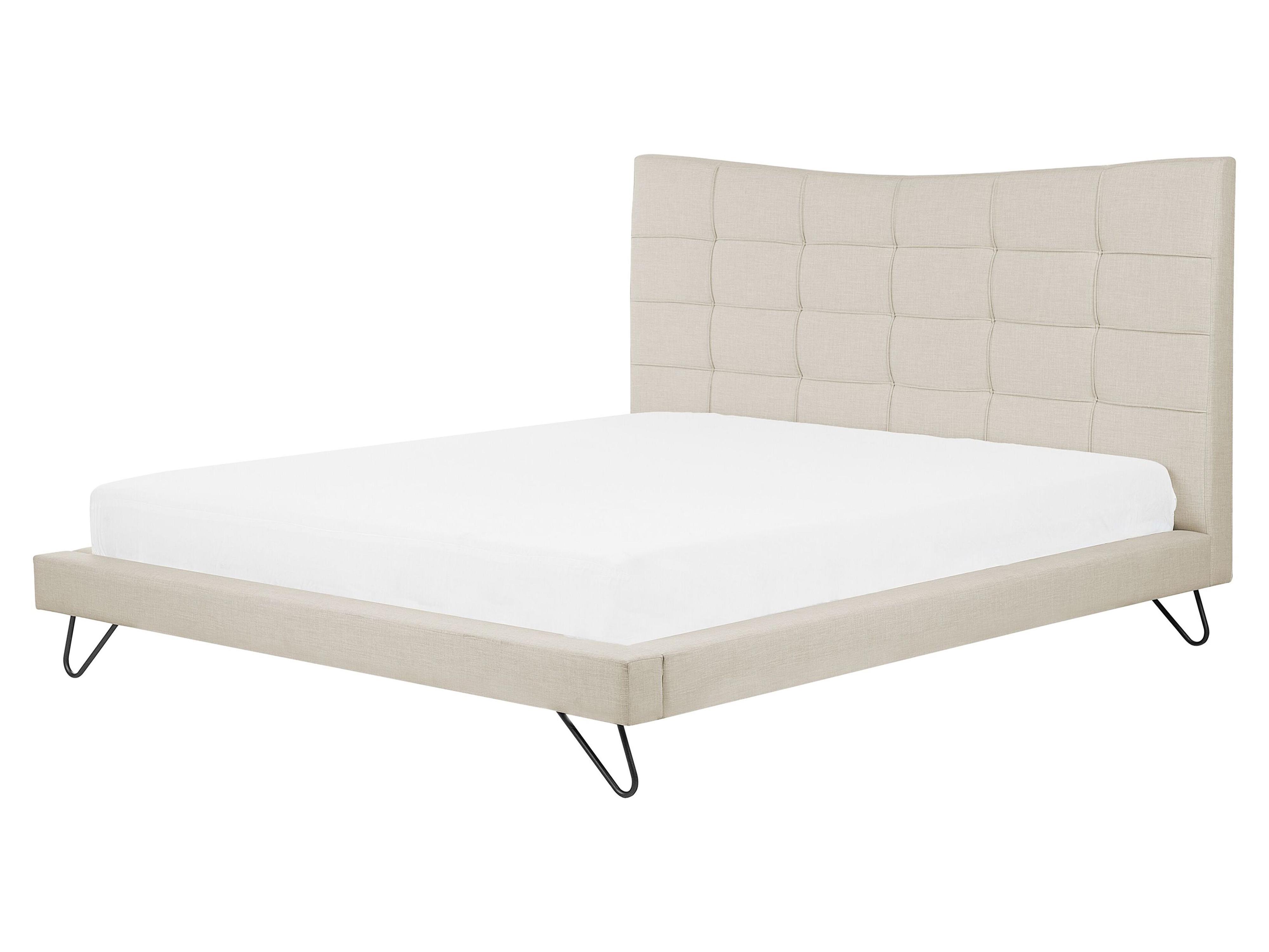Bed Fabric LANNION 160 x 200 cm (EU King Size) Light Beige
