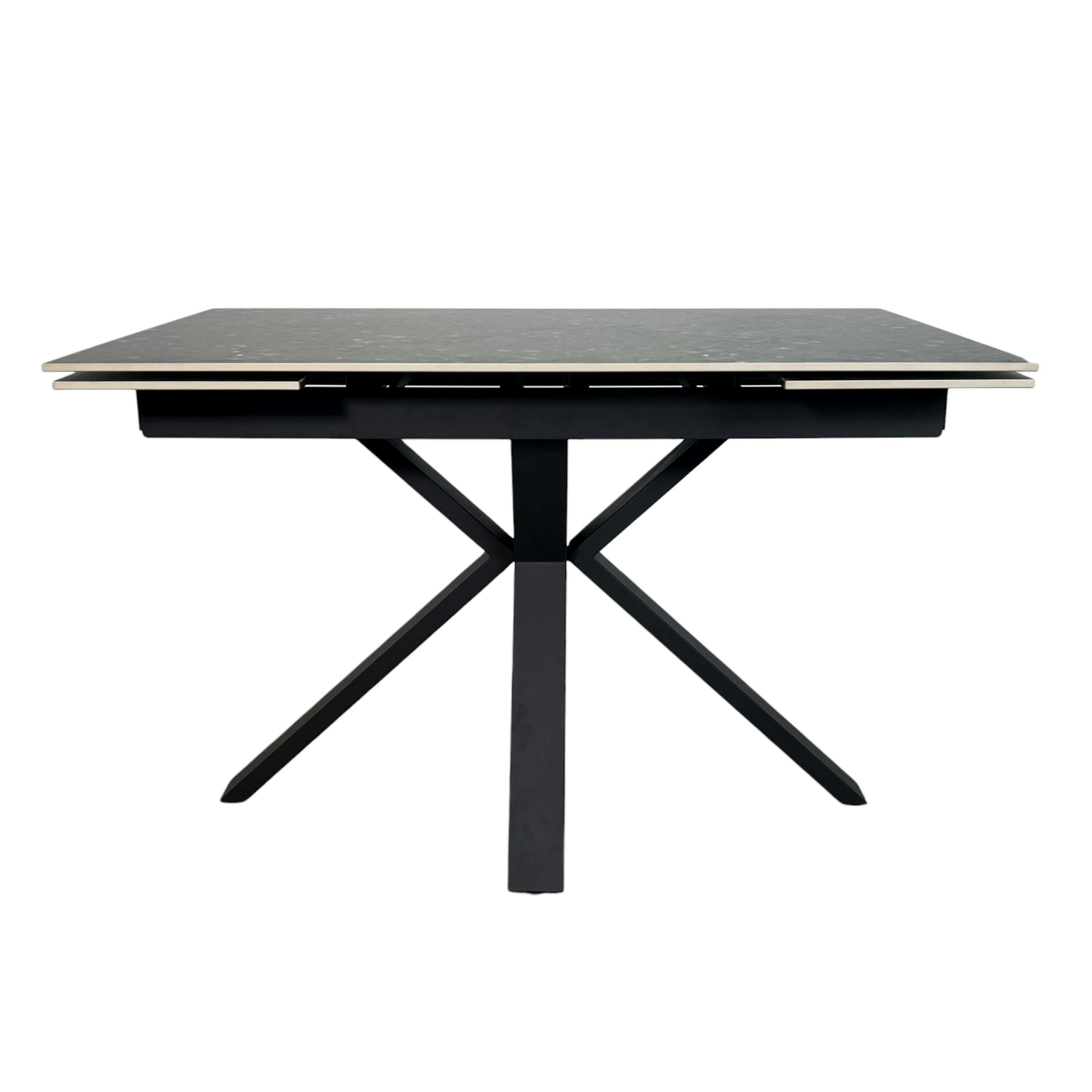 Table céramique extensible - terrazzo gris 120-180 cm VICO