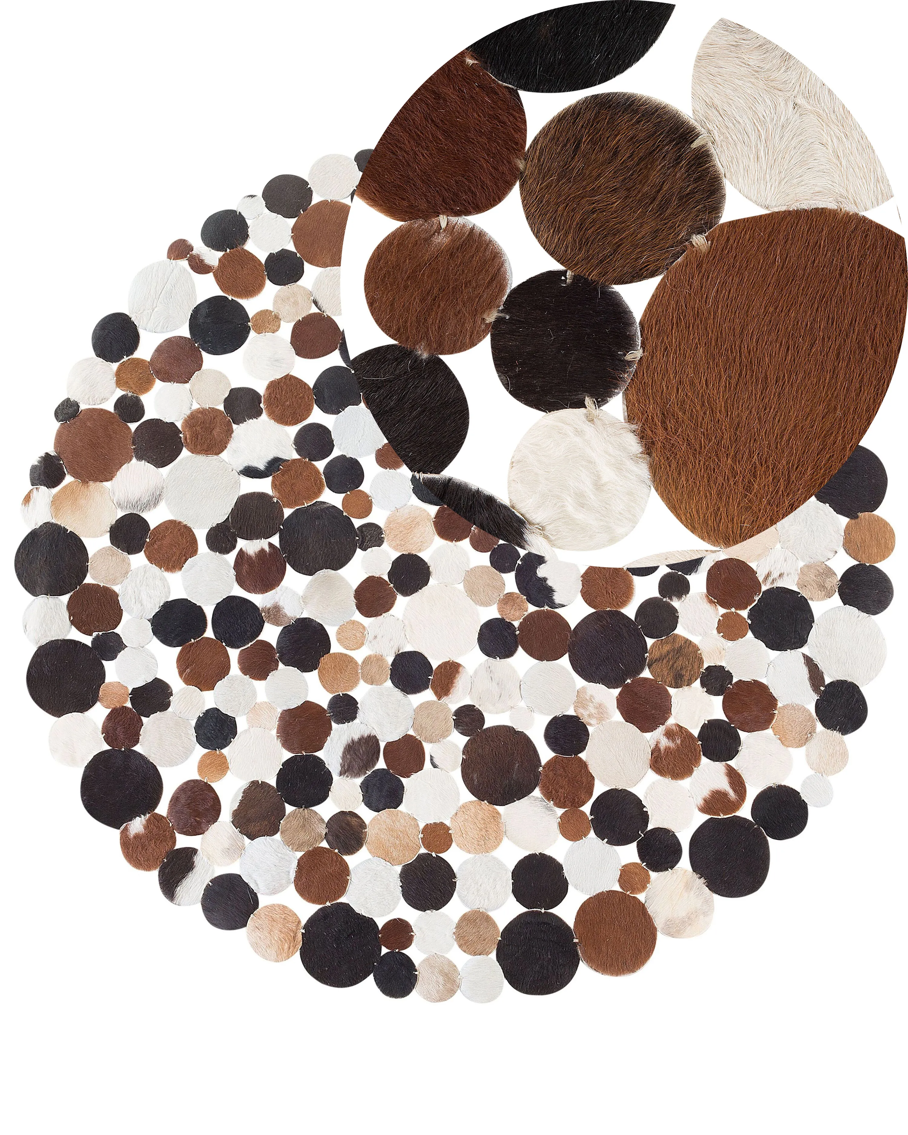 Rug SORGUN Golden Brown ? 140 cm Leather