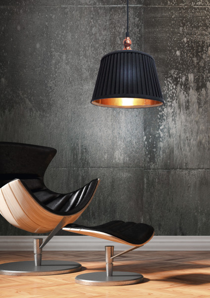 Lampa wisząca miedziano-czarna AMORE 1xE27x60W wym: 110x30x30 cm Candellux