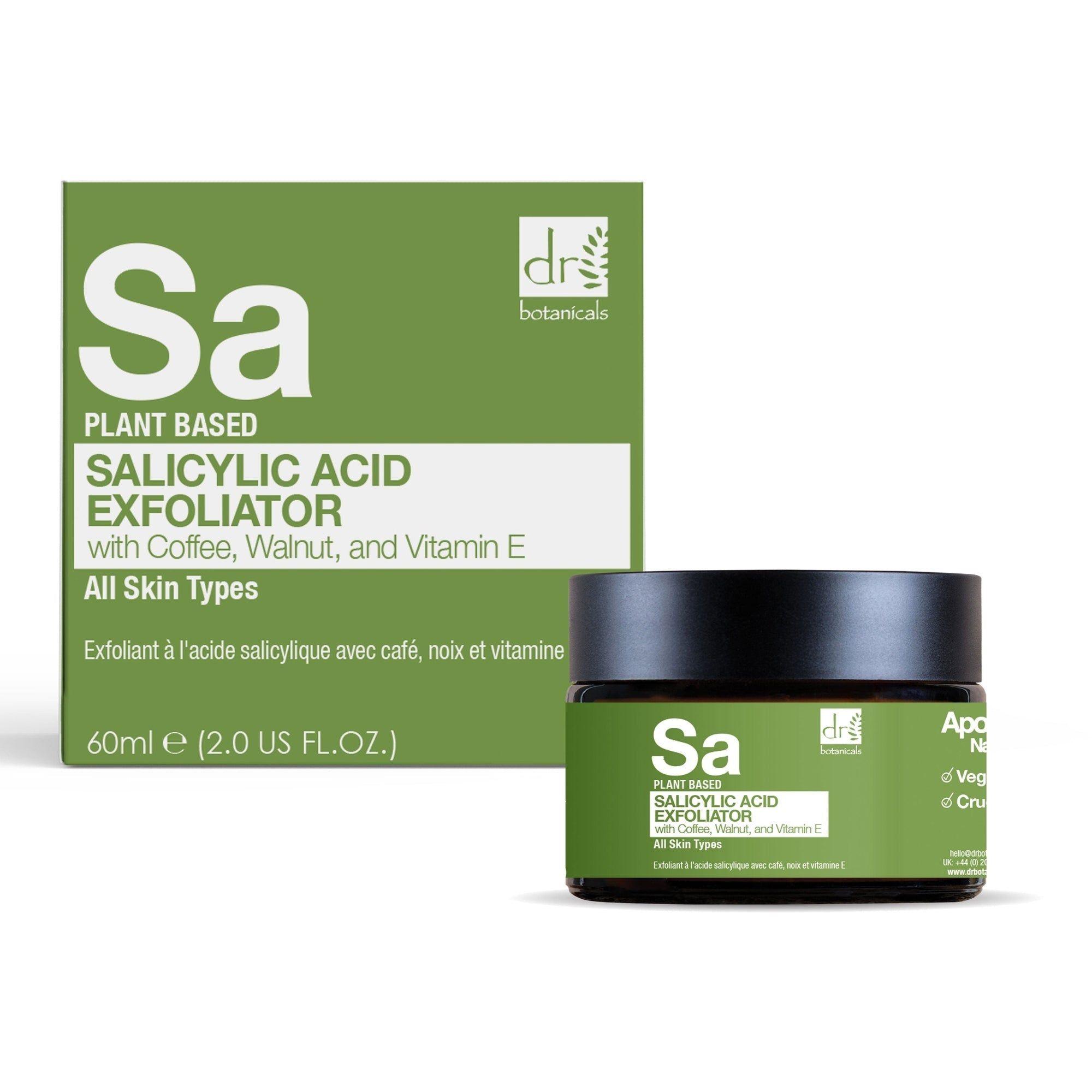 Dr. Botanicals Salicylic Acid Exfoliator with Coffee & Vitamin E 60ml x 2 Duo Set
