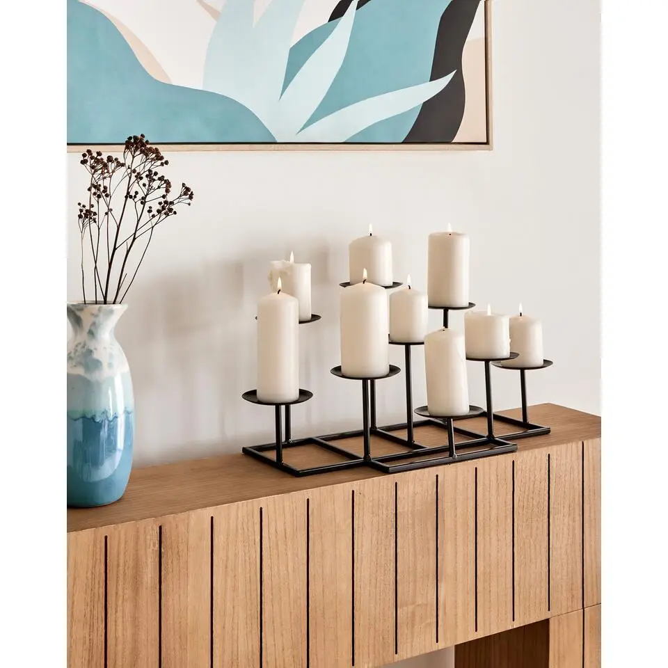 LAMEGO - Kandelaar - Zwart - IJzer