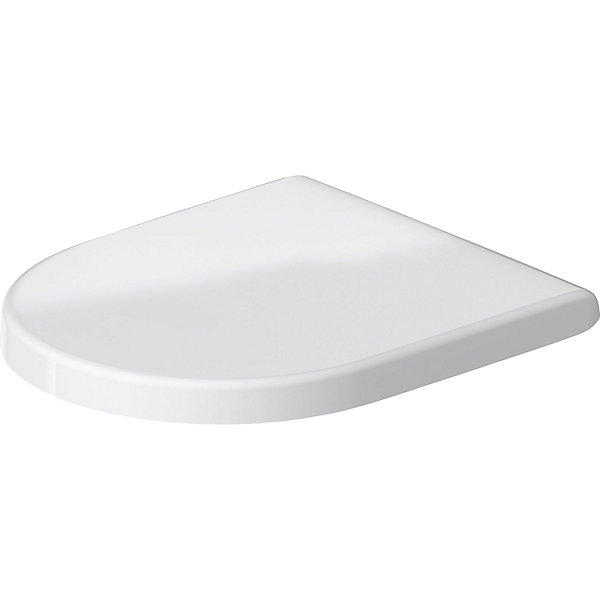 Duravit Abattant WC Starck 2/Darling, couvercle de toilette en thermoplastique, charnières en acier inoxydable, Blanc