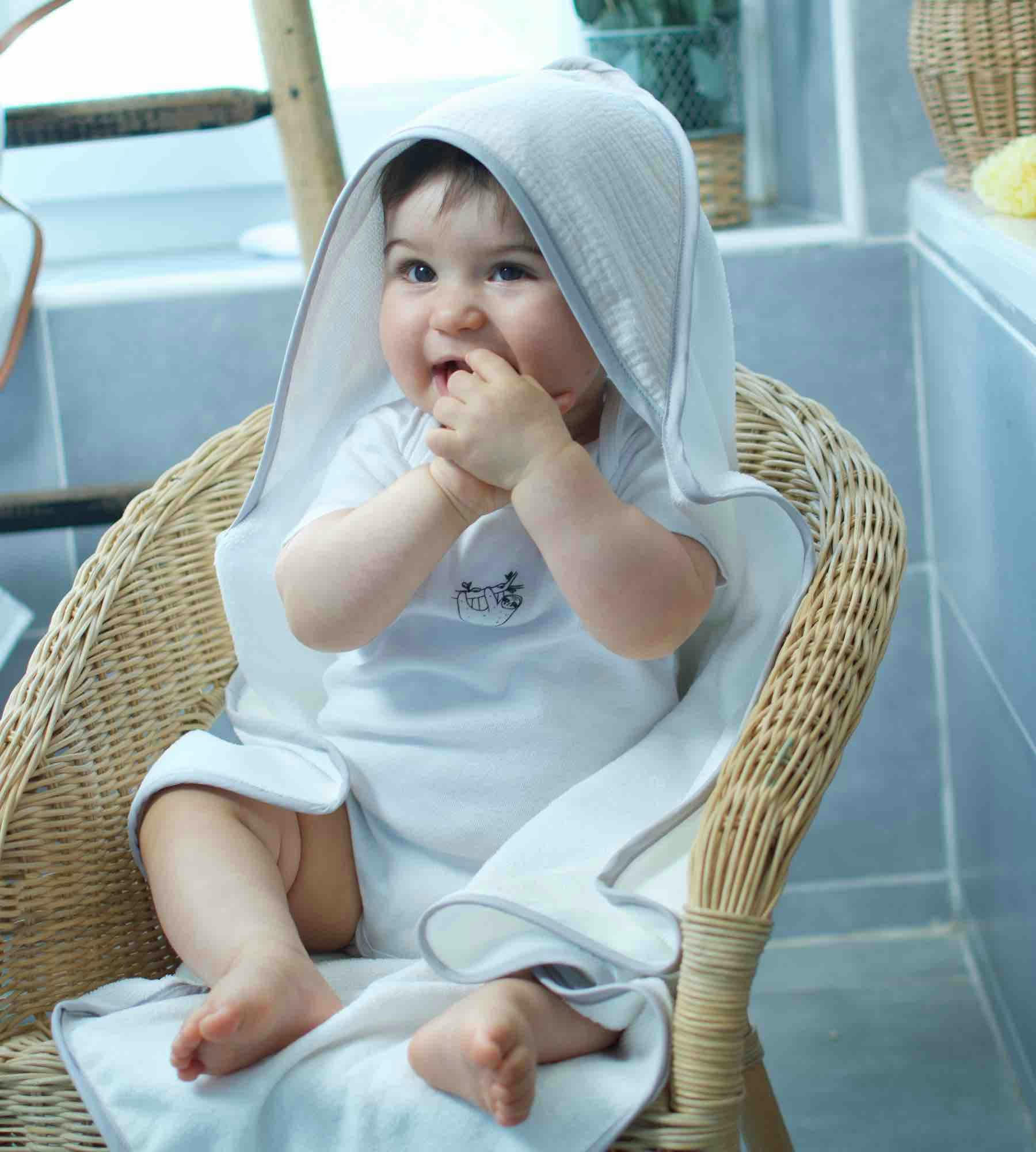 JEANNE - Cape de bain en gaze de coton  75 x 75cm