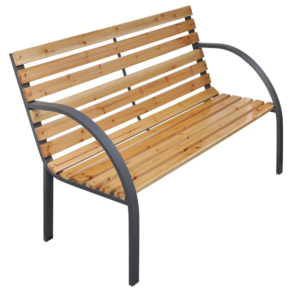 ławka ogrodowa Brąz 112 cm Drewno vidaXL