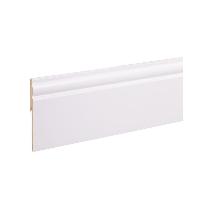 Plinthe en MDF revêtue Classic blanche 240 x 11,9 x 1,2 cm CANDO