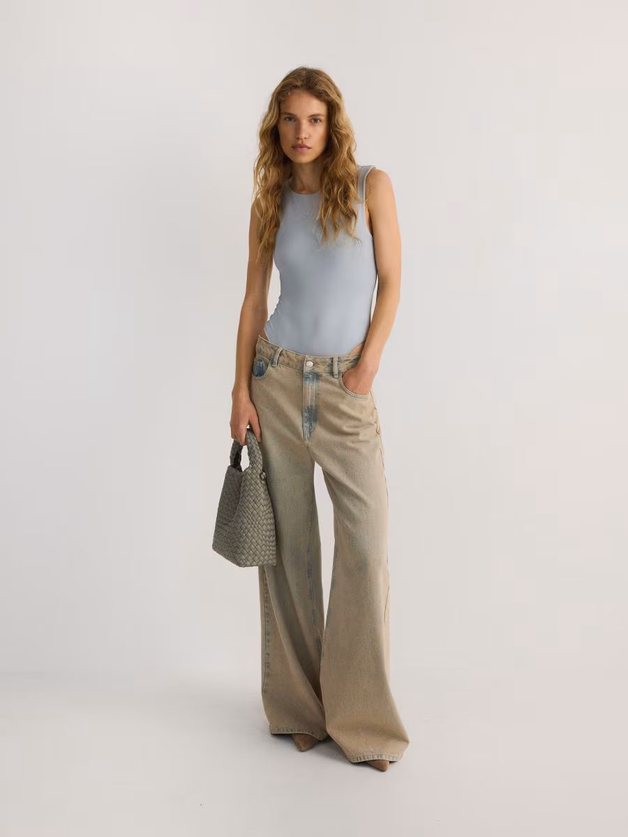 Rib Knit Jersey Bodysuit