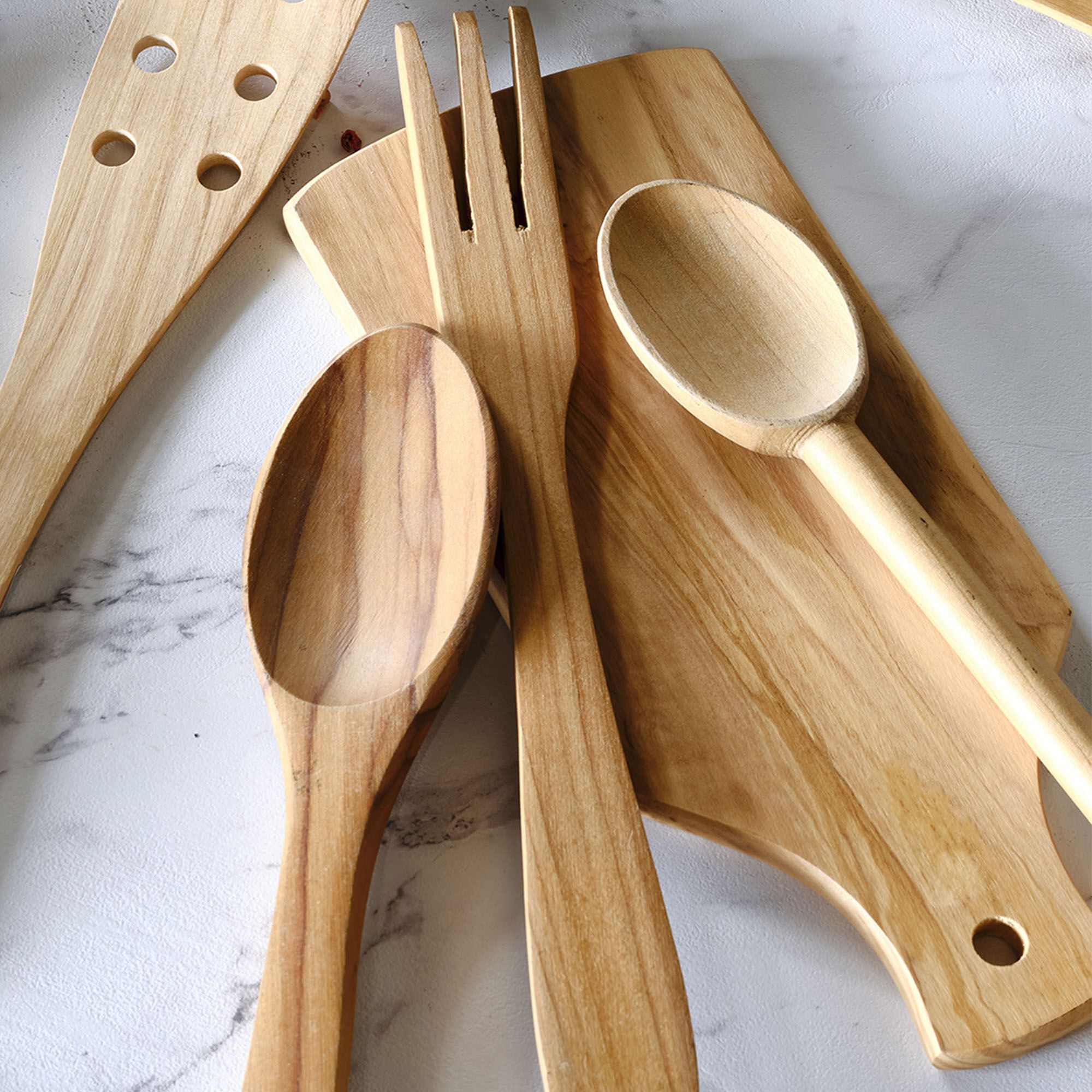 OLIVIA - Planche à découper en bois d'olivier L25,5cm - bois clair