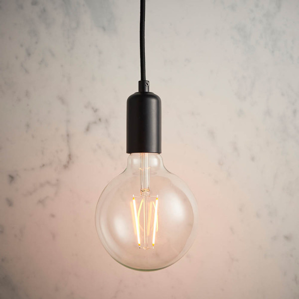Lampa wisząca STUDIO pojedyncza czarna matowa 1xE27x40W IP20 Endon
