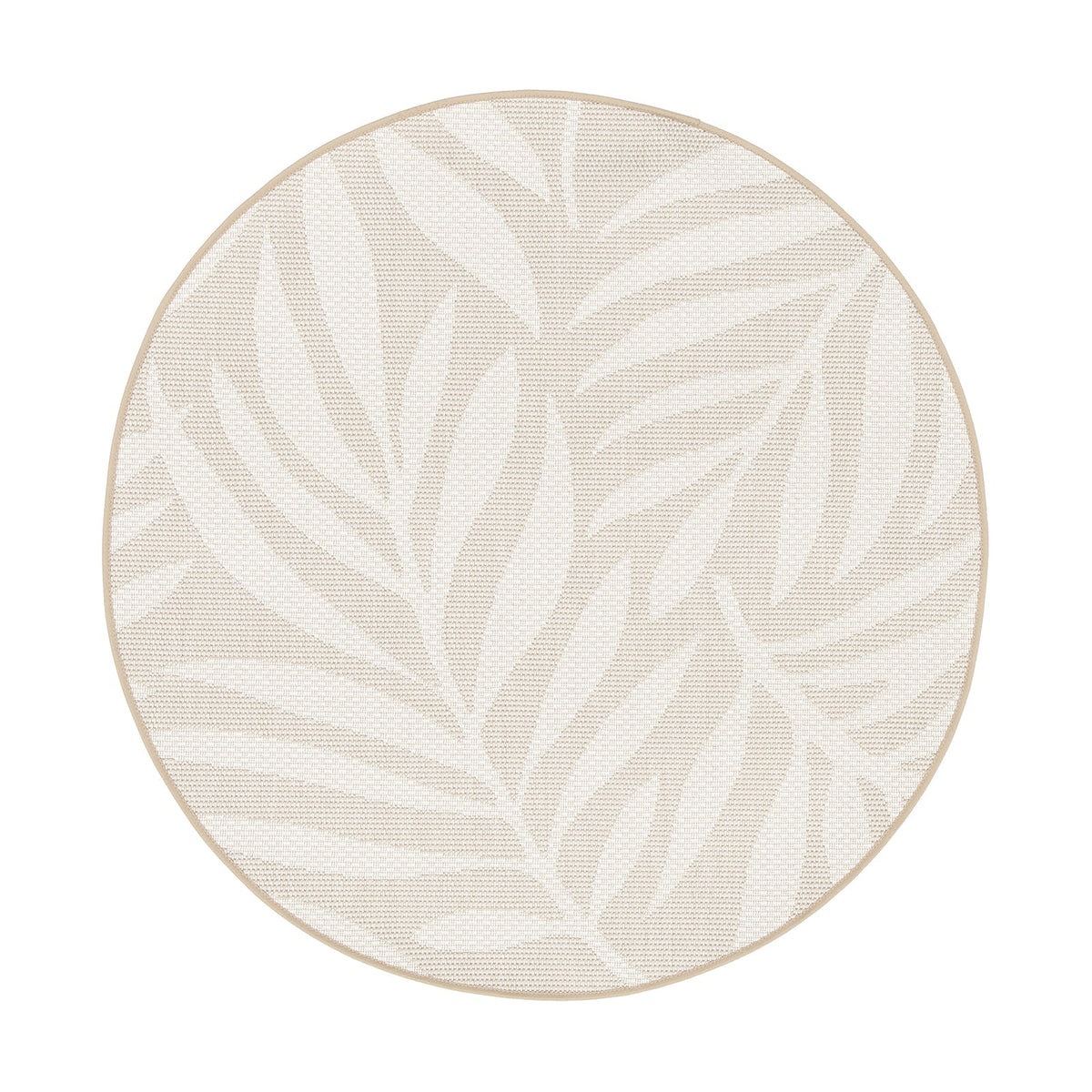 AFK Living vloerkleed Havana - voor binnen en buiten - beige - 120 x 120 cm