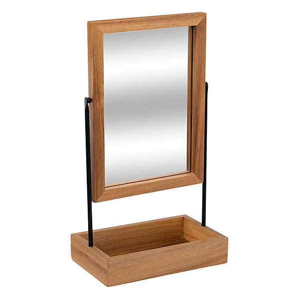 Miroir avec plateau rangement Acacia Blackacia - 5Five