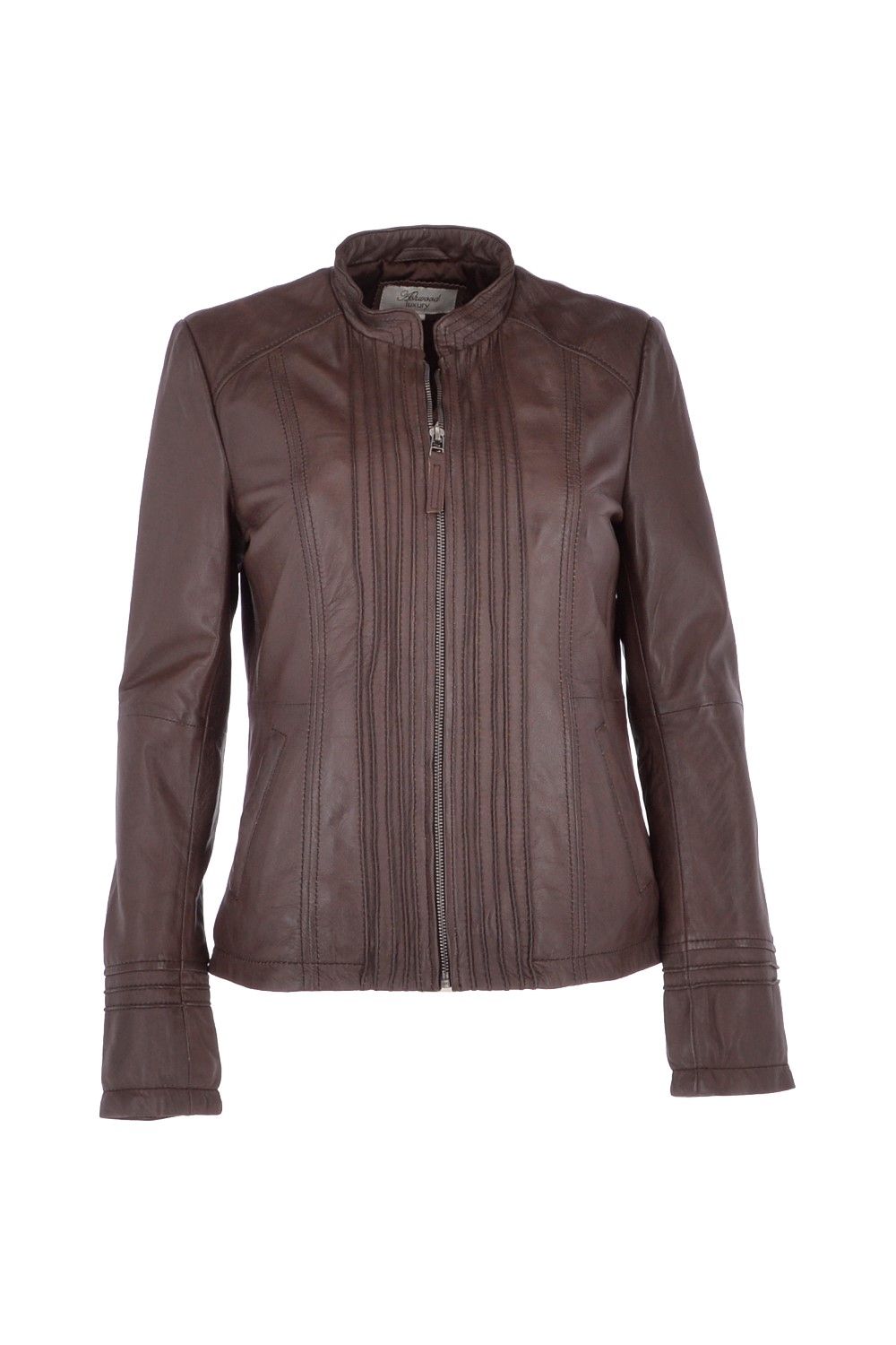 Ashwood Leather Real Leather Mandarin Collar Jacket