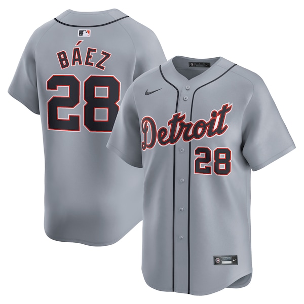 Javier Baez Detroit Tigers Nike Road Limited Player Jersey – Gray