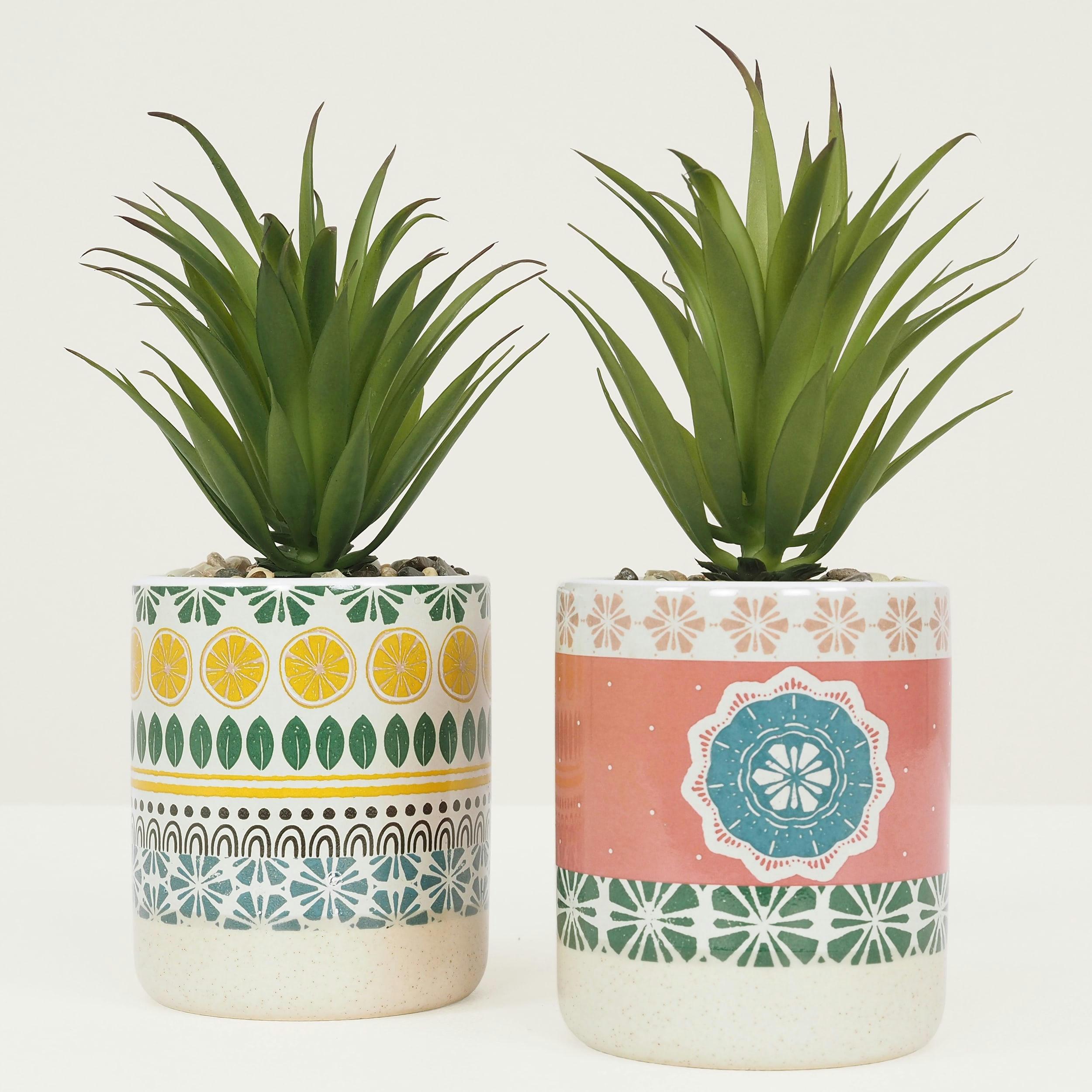 - Succulentes artificielles 20cm lot de 2