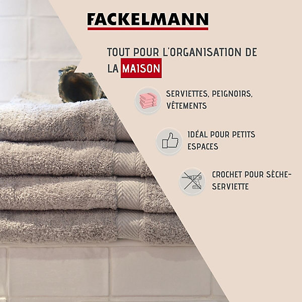 Lot de 2 crochets pour sèche serviette Fackelmann Tecno