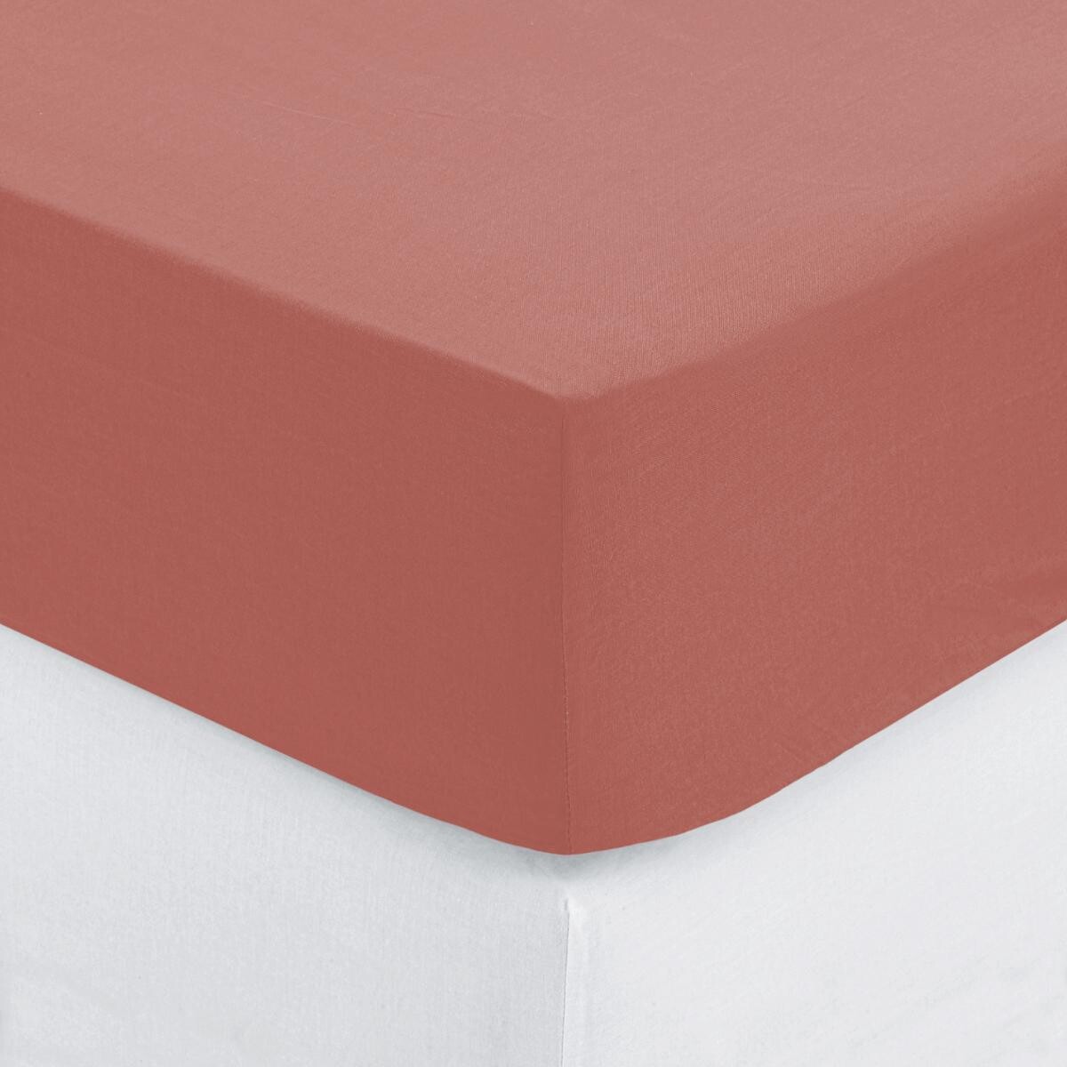 Fitted sheet, cotton Blush pink, 90x190 cm