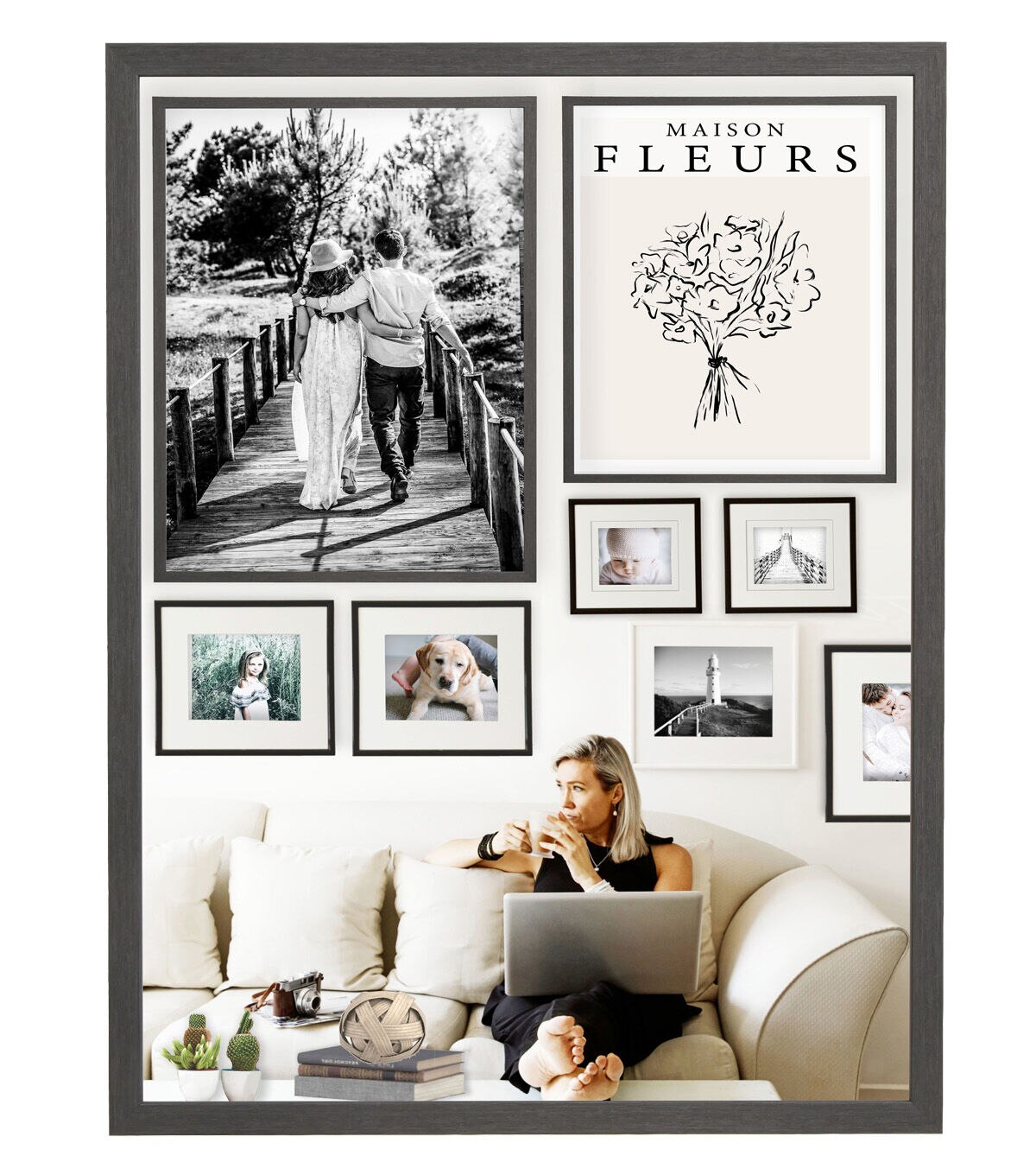 18 x 24 Black Thin Molding Poster Frame by Place & Time