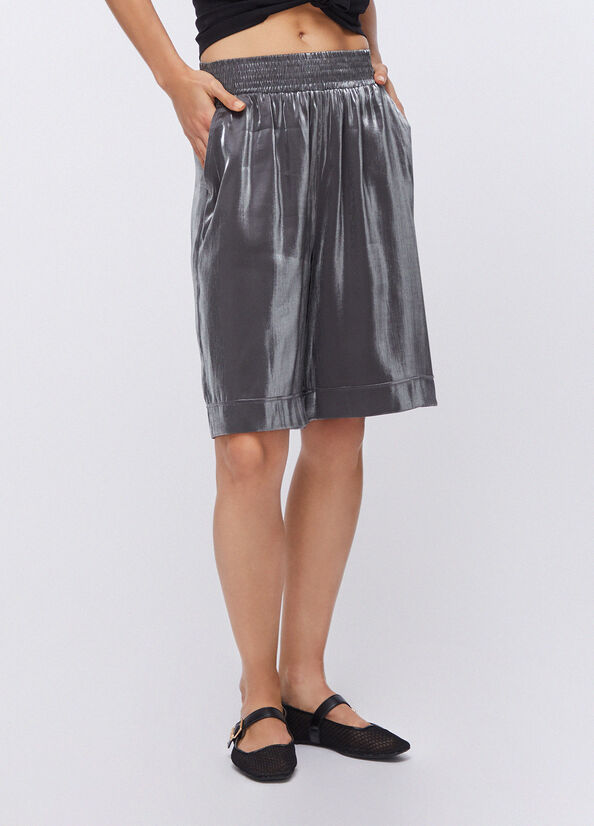 Bermuda in tessuto laminato