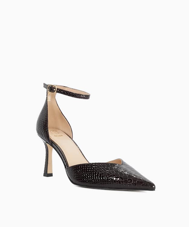Clarabelle Burgundy - Pointed-Toe Heeled Courts