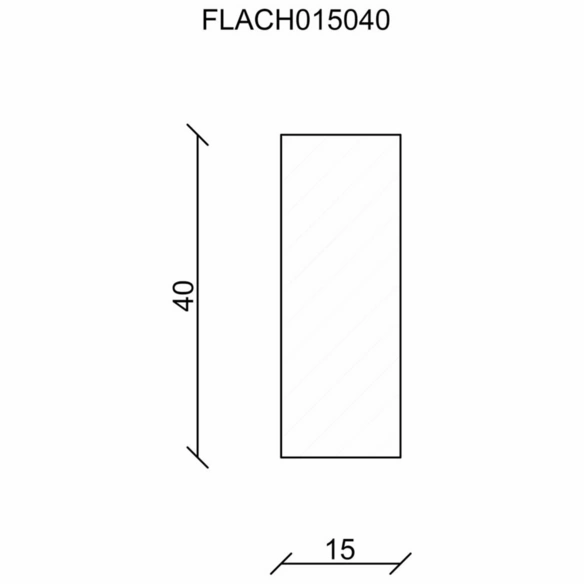 Flachleiste, Fichte- & Kieferholz natur, LxHxT: 200 x 4 x 1,5 cm