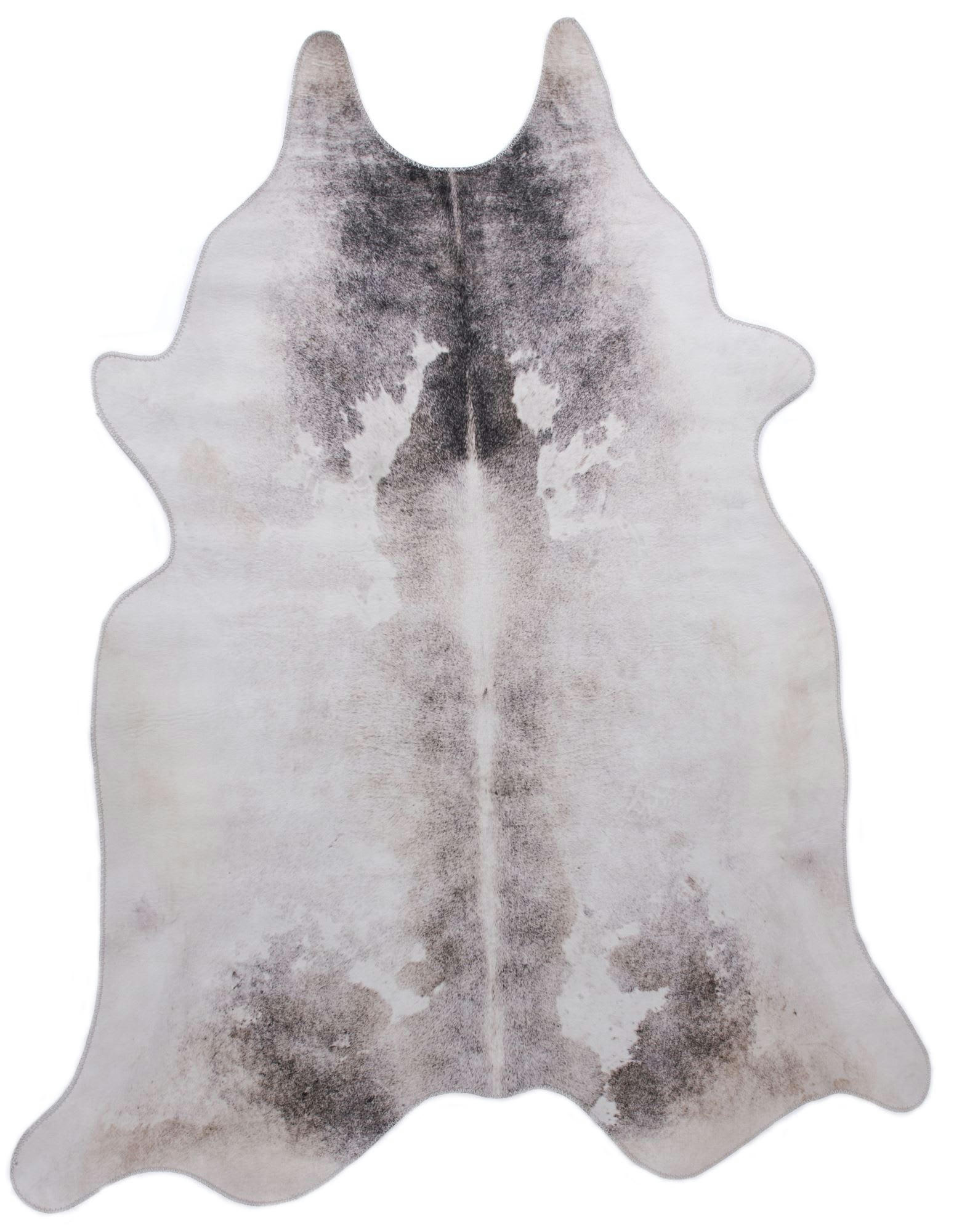 EMILIA - Tapis en peau de vache artificielle Blanc 130x170