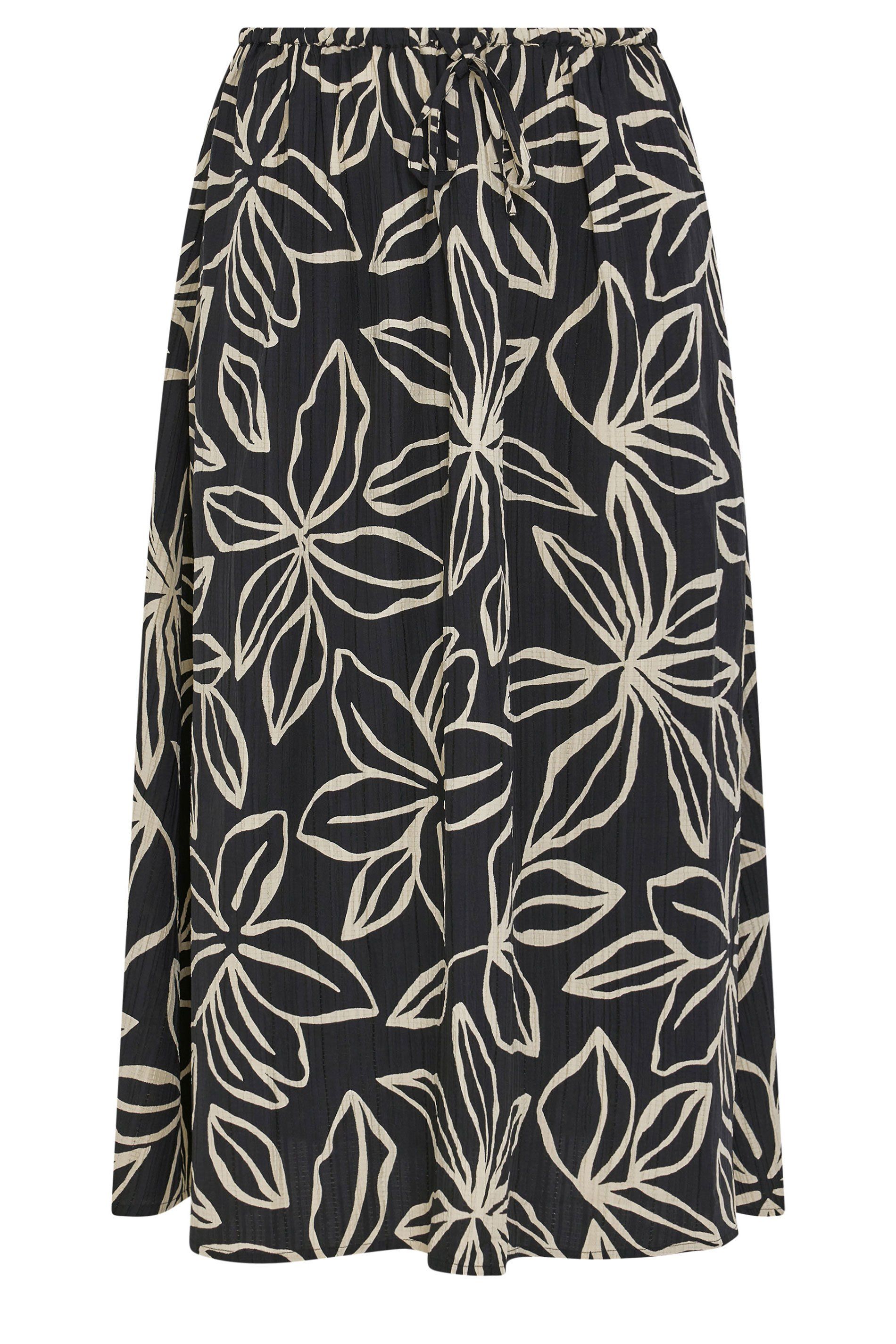 Yours Floral Textured Maxi Skirt